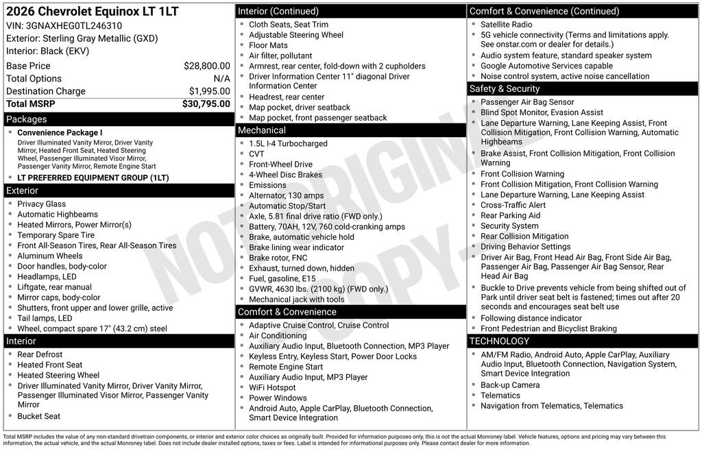New 2026 Chevrolet Equinox LT image 6