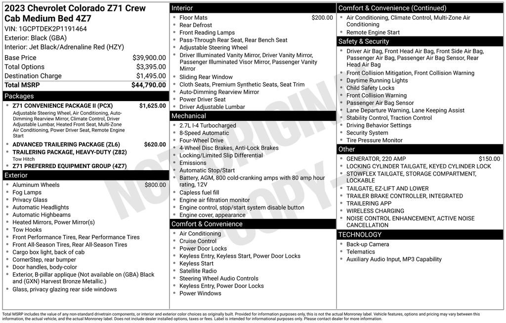 Used 2023 Chevrolet Colorado Z71 w/ Z71 Convenience Package 2 image 2