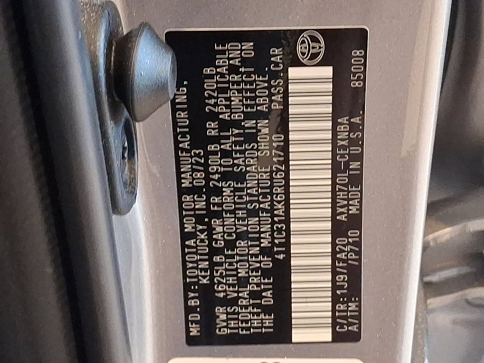 Certified 2024 Toyota Camry LE image 27
