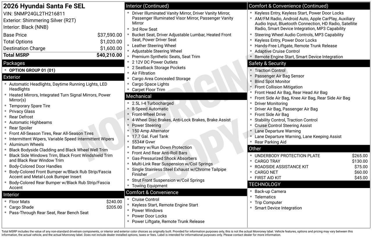 New 2026 Hyundai Santa Fe SEL FWD image 32