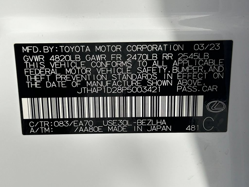 Used 2023 Lexus IS 500 w/ Accessory Package RWD image 44