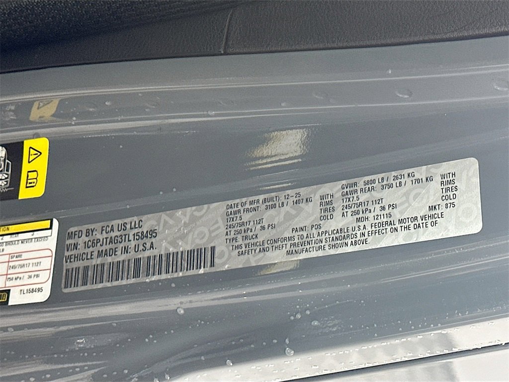 New 2026 Jeep Gladiator Sport image 19