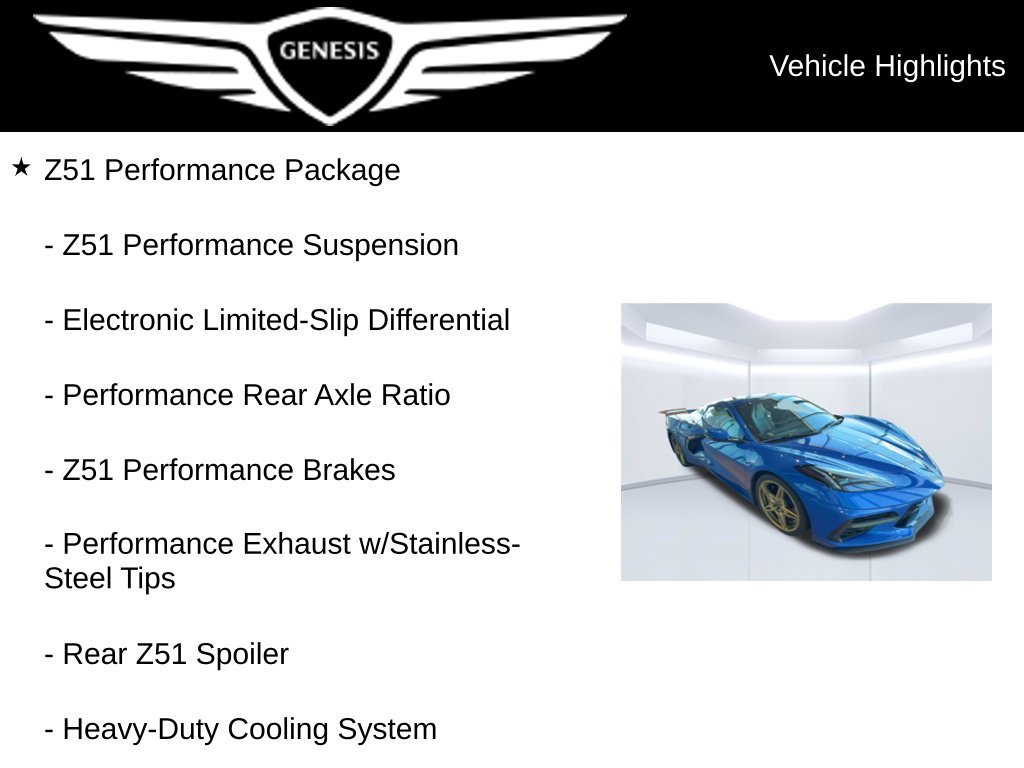 Used 2023 Chevrolet Corvette Stingray Preferred Conv w/ Z51 Performance Package RWD image 26