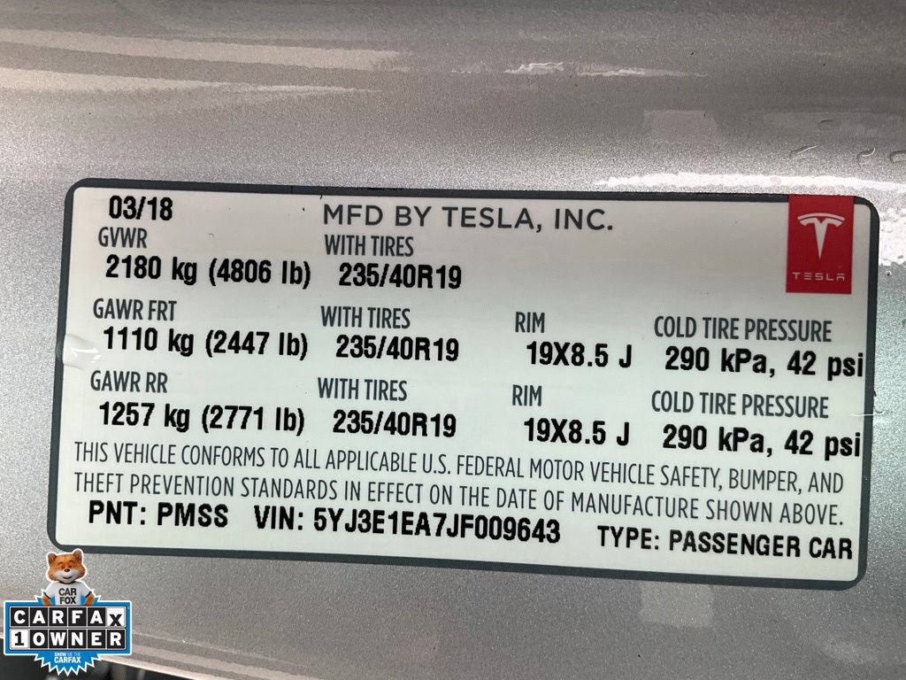 Used 2018 Tesla Model 3 Long Range RWD image 21