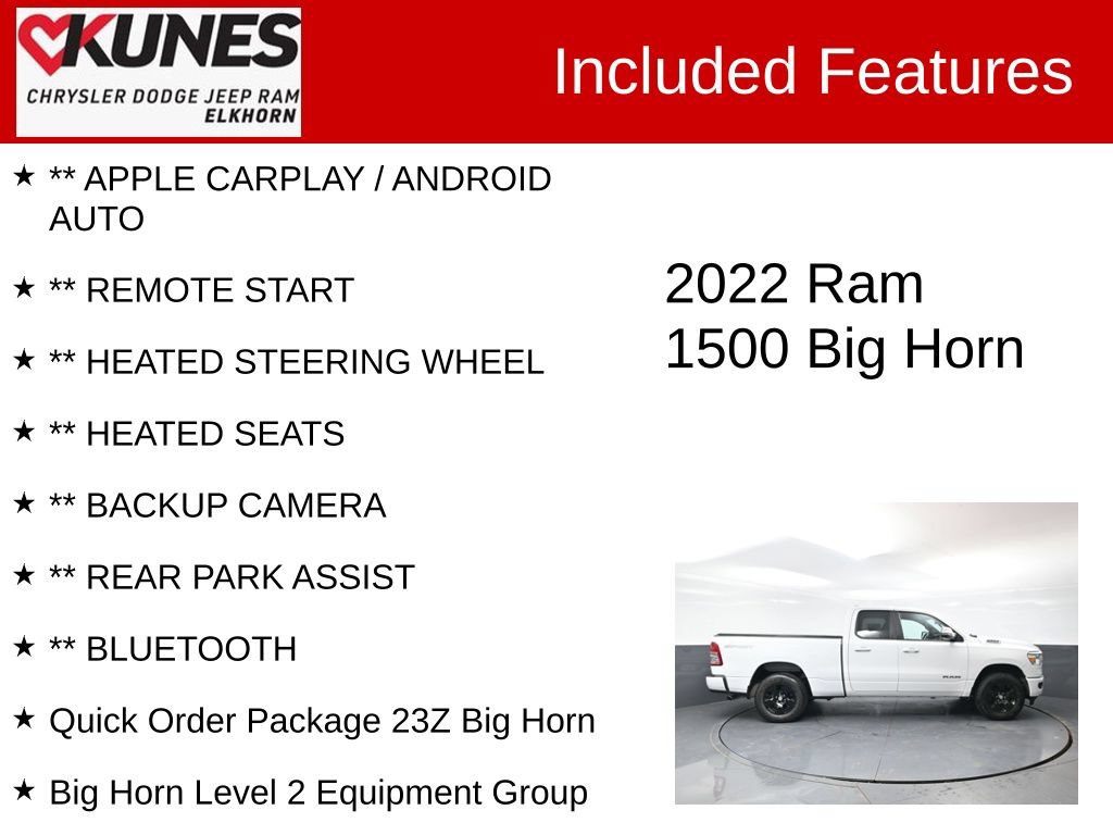 Used 2022 RAM 1500 Big Horn AWD/4WD image 2