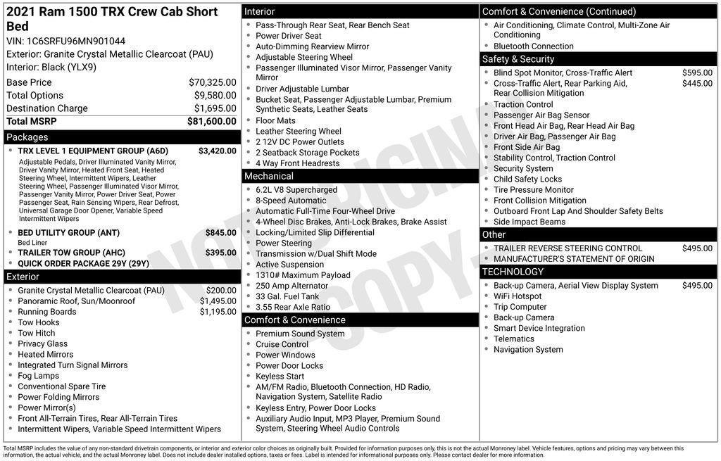 Used 2021 RAM 1500 TRX w/ TRX Level 1 Equipment Group image 9