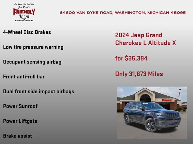 Used 2024 Jeep Grand Cherokee L Altitude AWD/4WD image 30