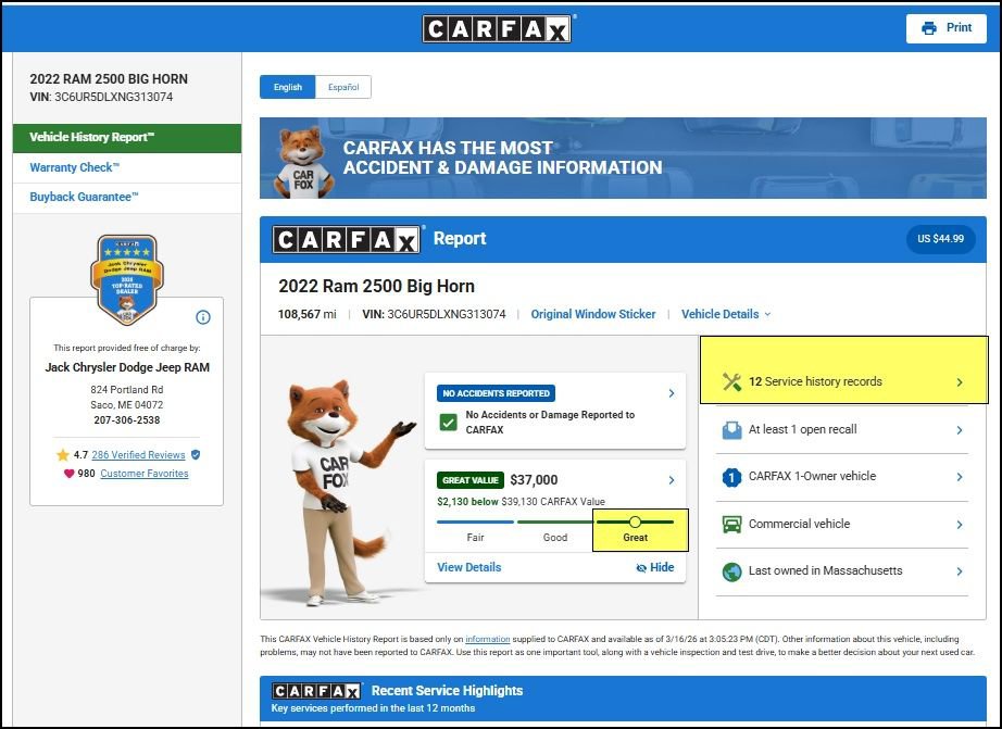 Used 2022 RAM 2500 Big Horn image 12