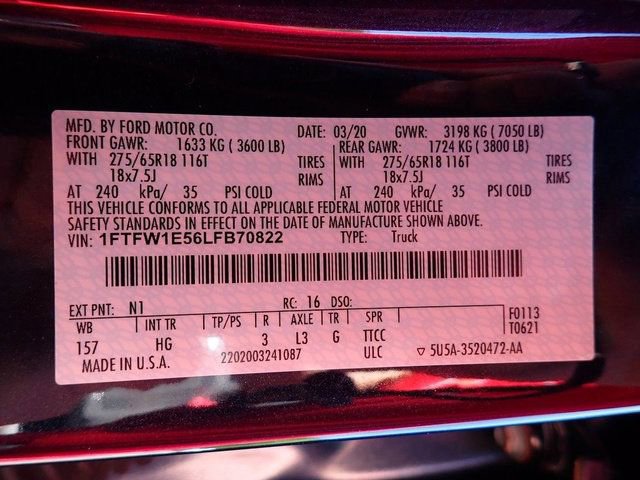 Used 2020 Ford F150 Lariat w/ Equipment Group 502A Luxury AWD/4WD image 14