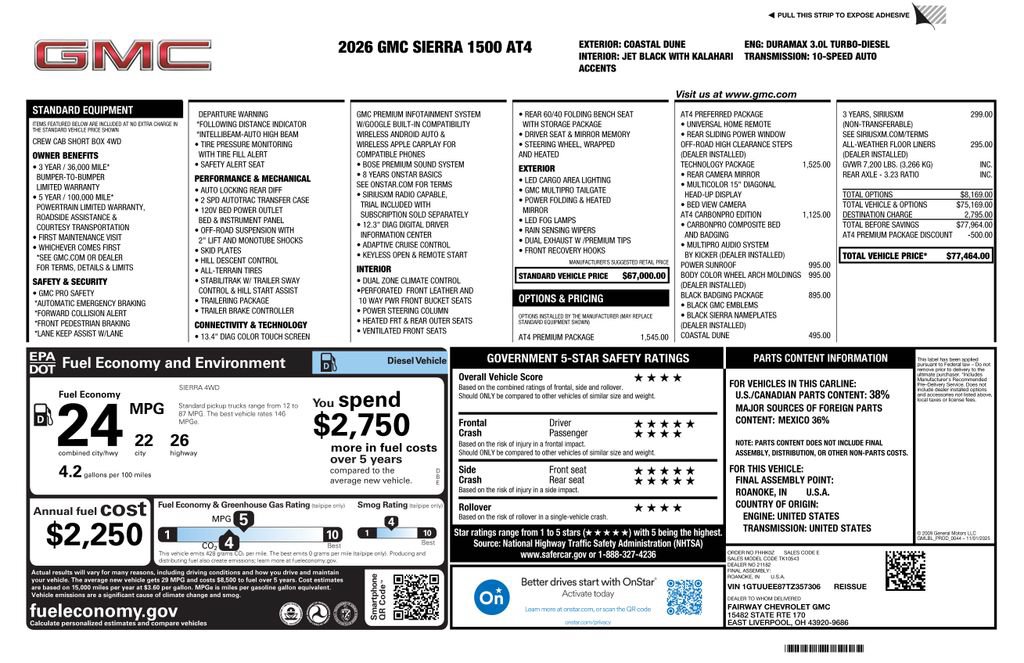 New 2026 GMC Sierra 1500 AT4 w/ AT4 Premium Package AWD/4WD image 4