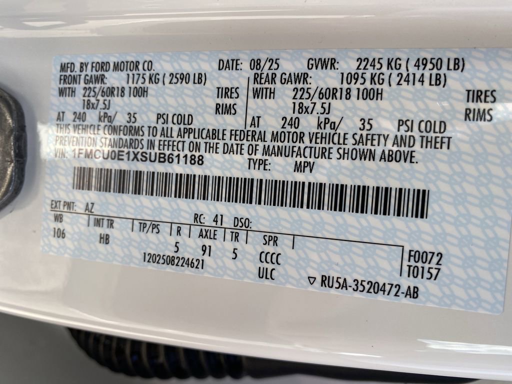 New 2025 Ford Escape SE w/ Class II Trailer Tow Package image 49