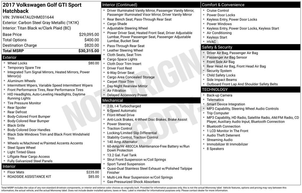 Used 2017 Volkswagen GTI Sport FWD image 22