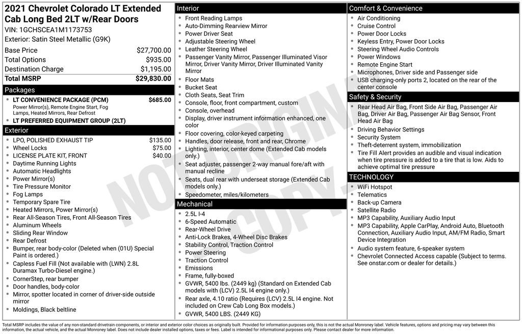 Used 2021 Chevrolet Colorado LT w/ LT Convenience Package RWD image 12