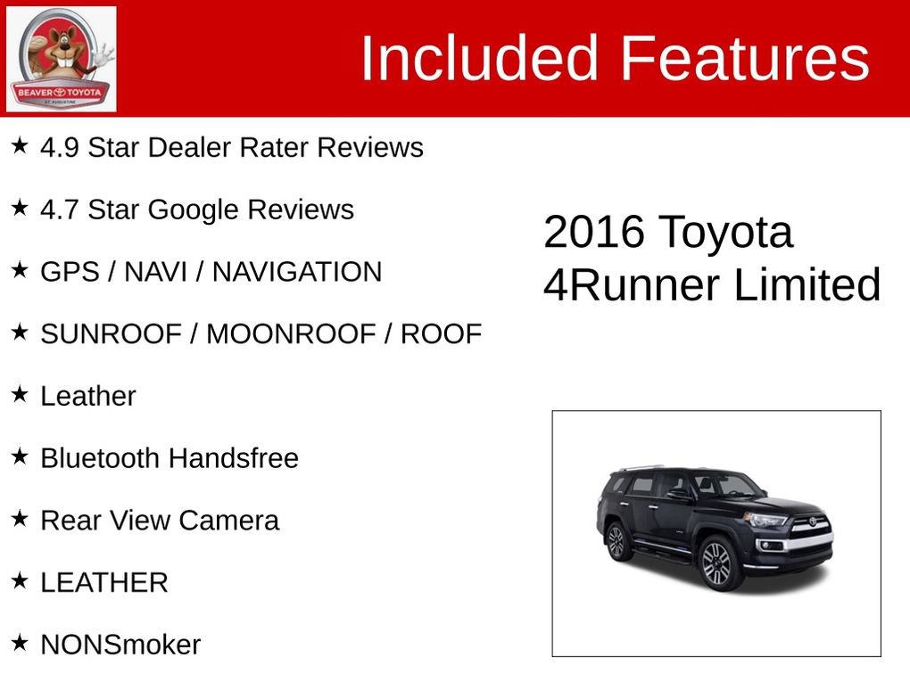 Used 2016 Toyota 4Runner Limited AWD/4WD image 4
