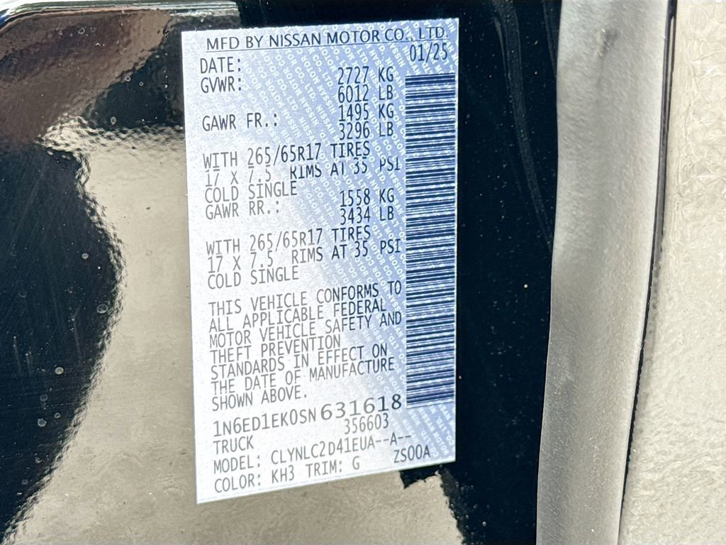 New 2025 Nissan Frontier SV w/ SV Convenience Package image 33