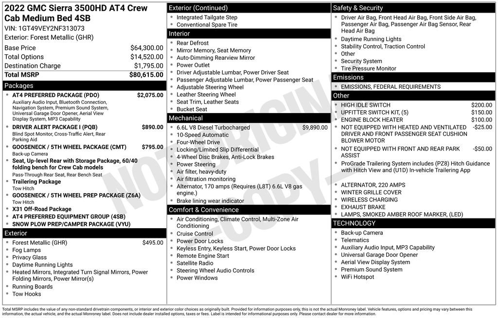 Used 2022 GMC Sierra 3500 AT4 w/ AT4 Preferred Package image 10