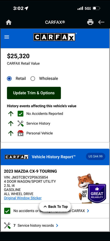 Used 2023 MAZDA CX-9 Touring image 21