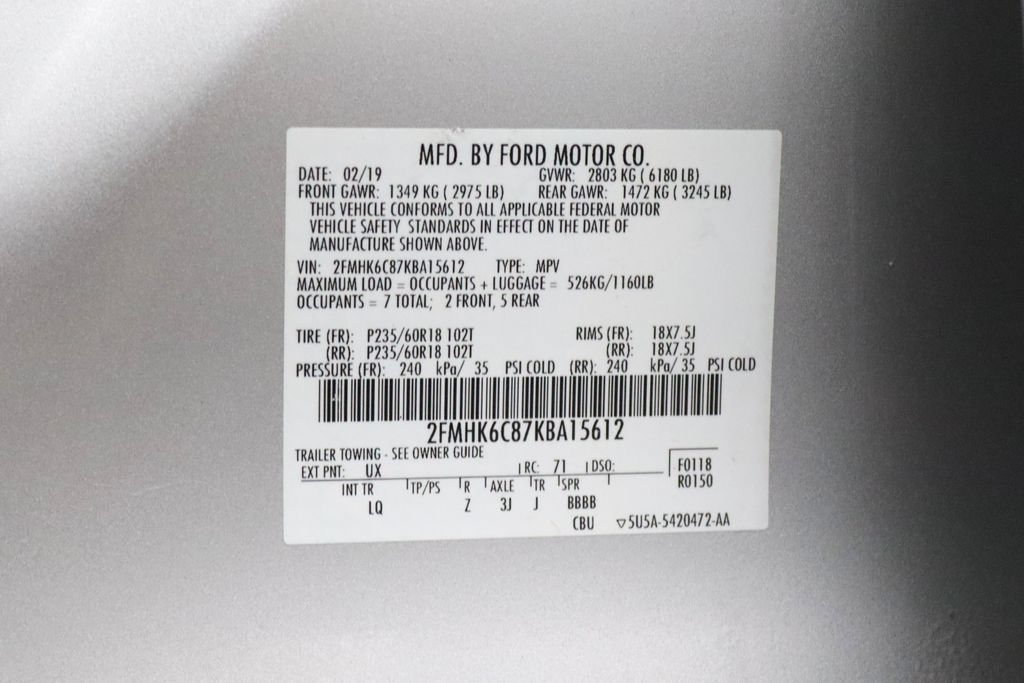 Used 2019 Ford Flex SEL w/ Equipment Group 202A AWD/4WD image 34