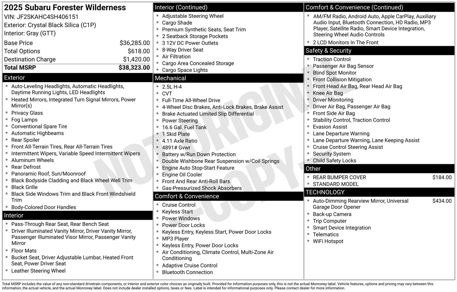 Certified 2025 Subaru Forester Wilderness image 33