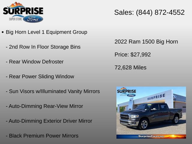 Used 2022 RAM 1500 Big Horn RWD image 6