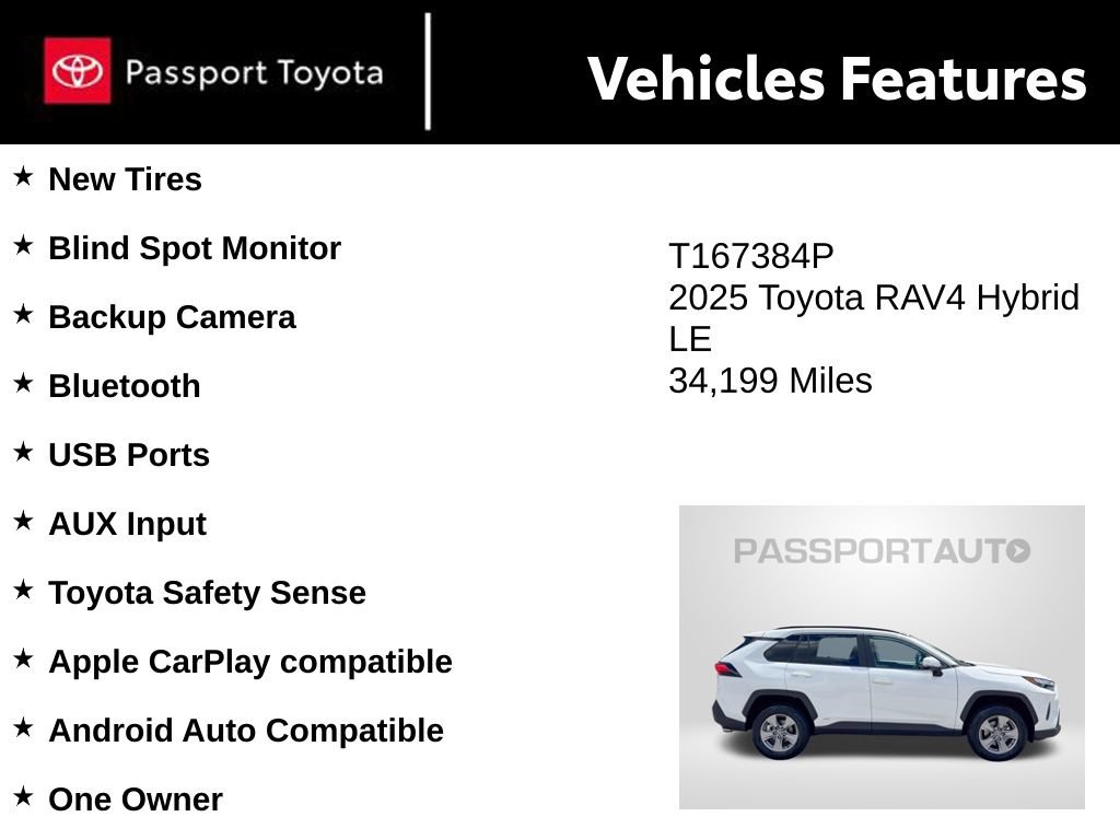 Used 2025 Toyota RAV4 LE AWD/4WD image 10