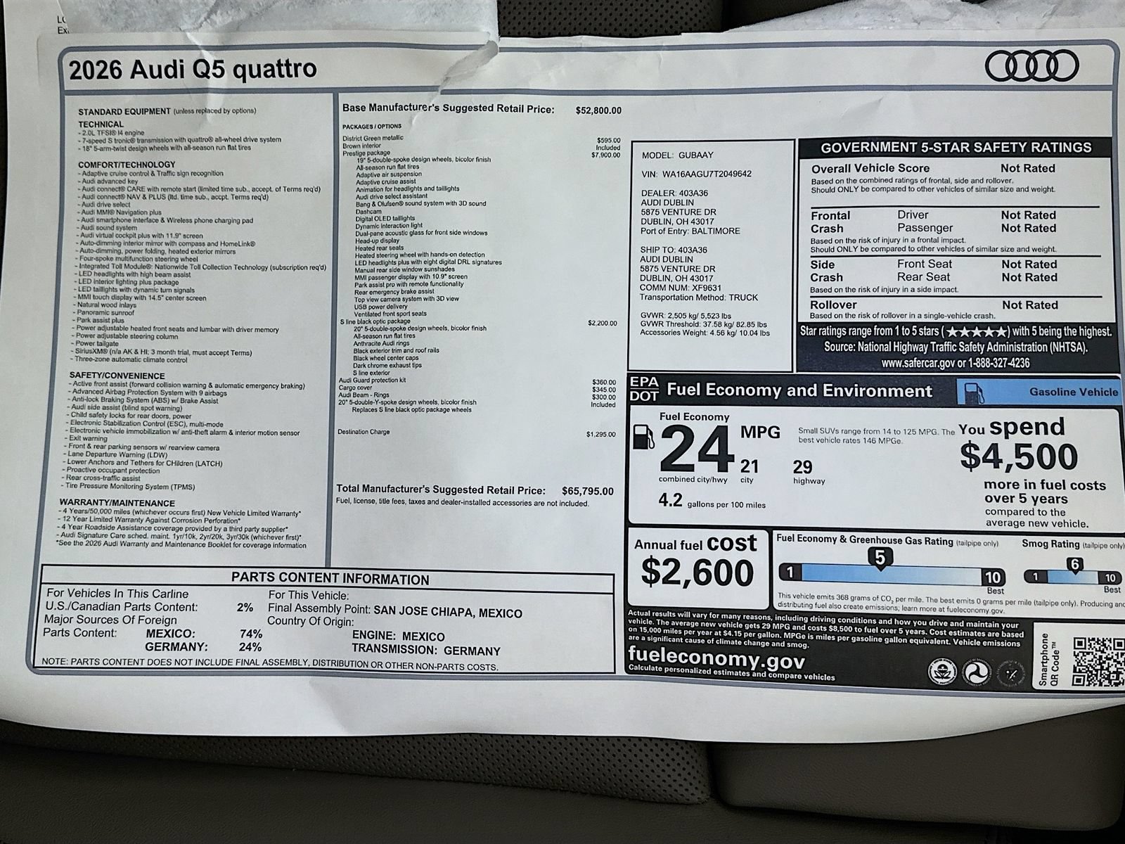 New 2026 Audi Q5 Prestige AWD/4WD image 47