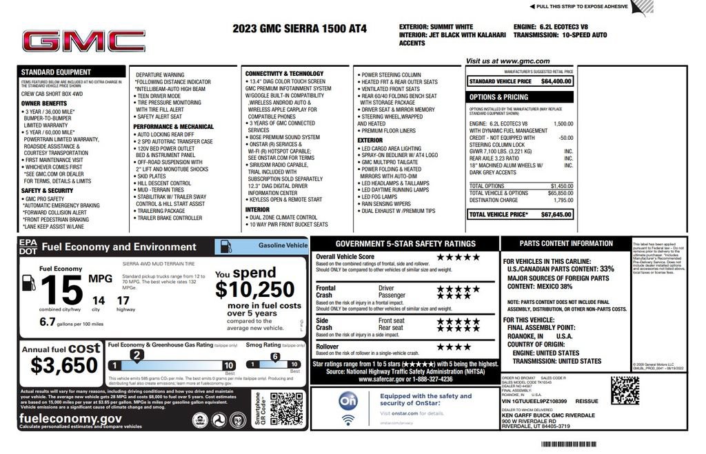 Used 2023 GMC Sierra 1500 AT4 AWD/4WD image 4