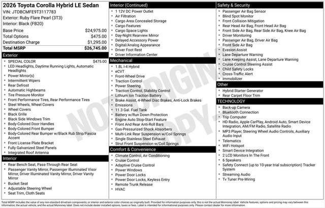 Certified 2026 Toyota Corolla LE FWD image 2