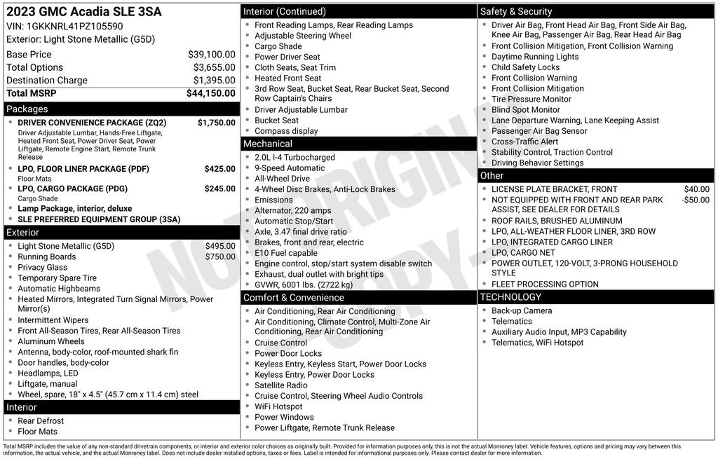Used 2023 GMC Acadia SLE w/ Driver Convenience Package AWD/4WD image 6