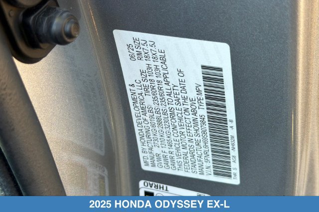 Certified 2025 Honda Odyssey EX-L image 33