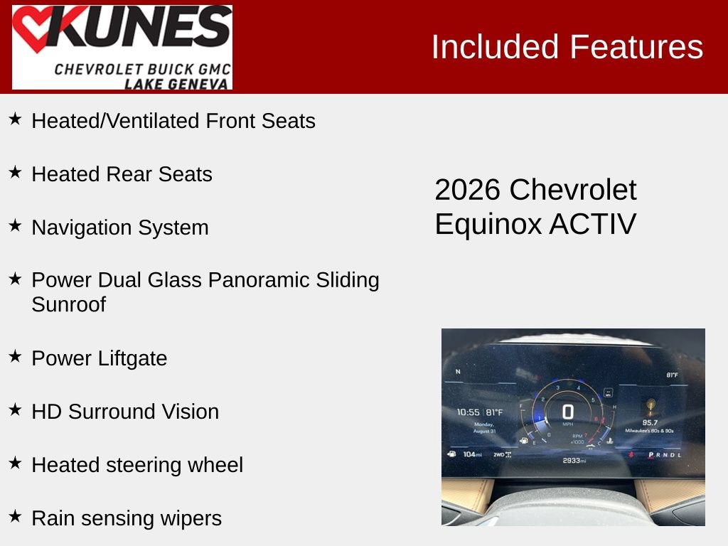 New 2026 Chevrolet Equinox ACTIV w/ Convenience Package III AWD/4WD image 3