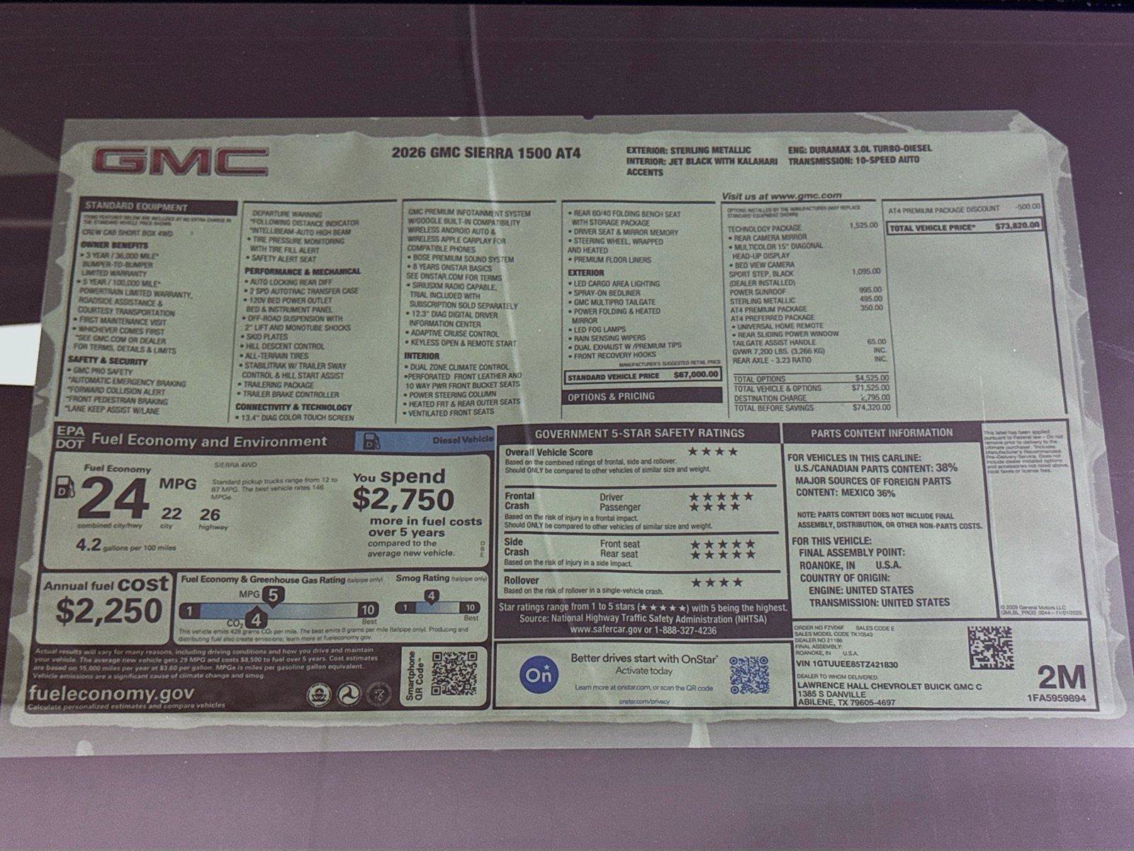 New 2026 GMC Sierra 1500 AT4 w/ AT4 Premium Package AWD/4WD image 20