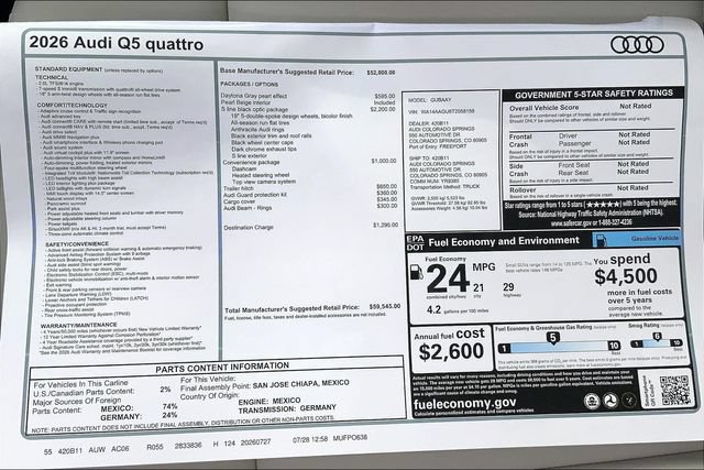 New 2026 Audi Q5 2.0T AWD/4WD image 13