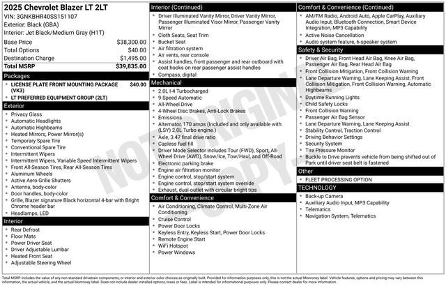Used 2025 Chevrolet Blazer LT image 42