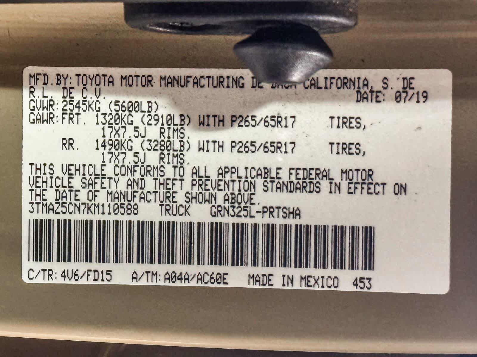 Certified 2019 Toyota Tacoma TRD Sport w/ Technology Package RWD image 31