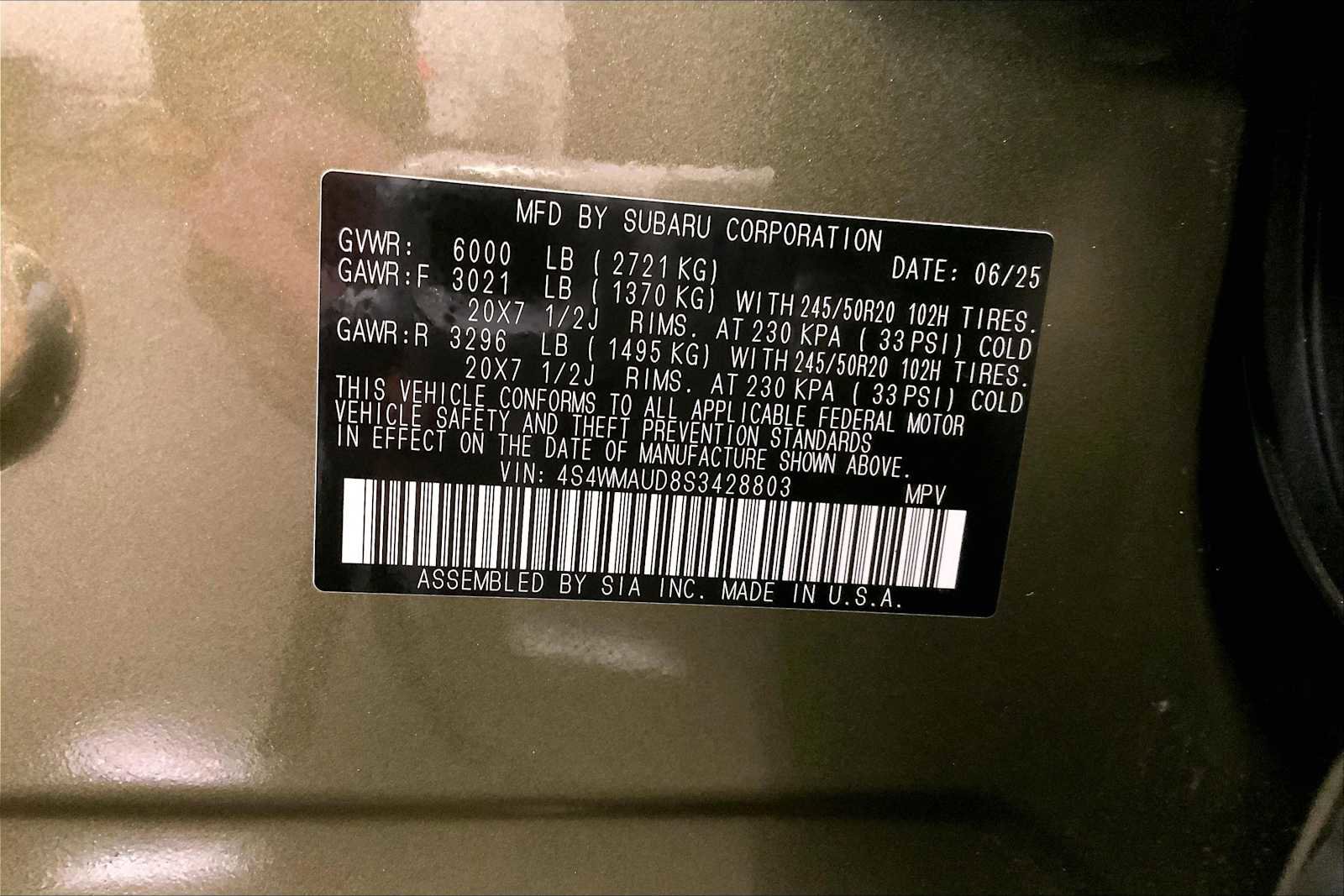 Certified 2025 Subaru Ascent Touring image 35