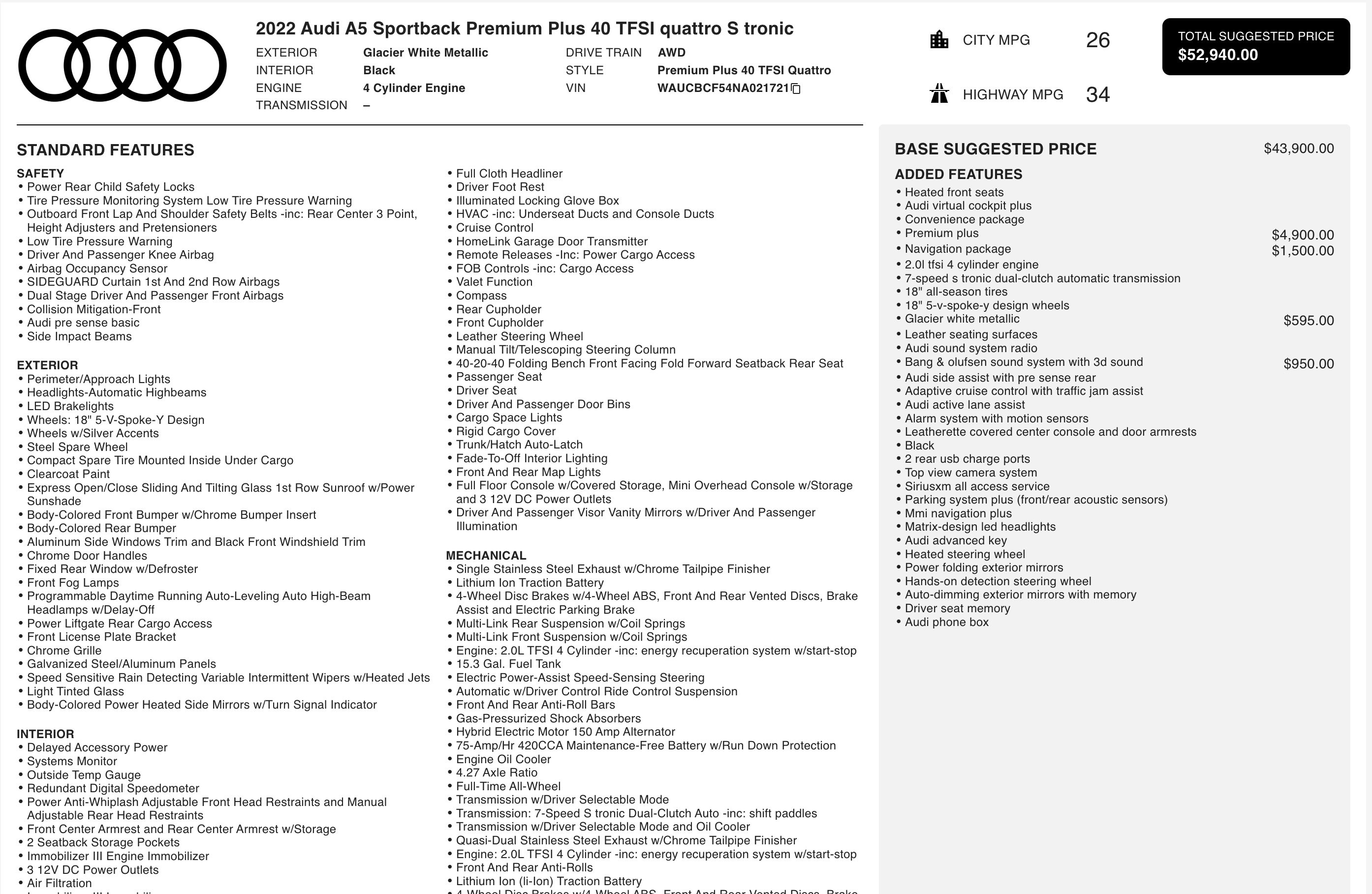 Used 2022 Audi A5 2.0T Premium Plus image 5