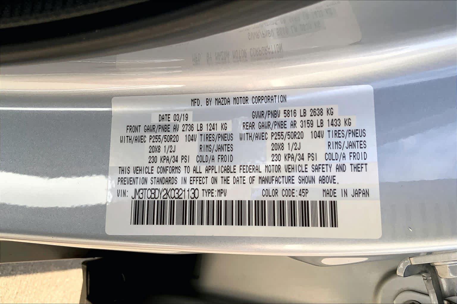 Used 2019 MAZDA CX-9 Grand Touring AWD/4WD image 34
