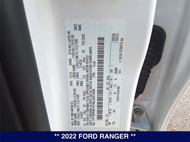 Used 2022 Ford Ranger Lariat w/ Tremor Off-Road Package image 34