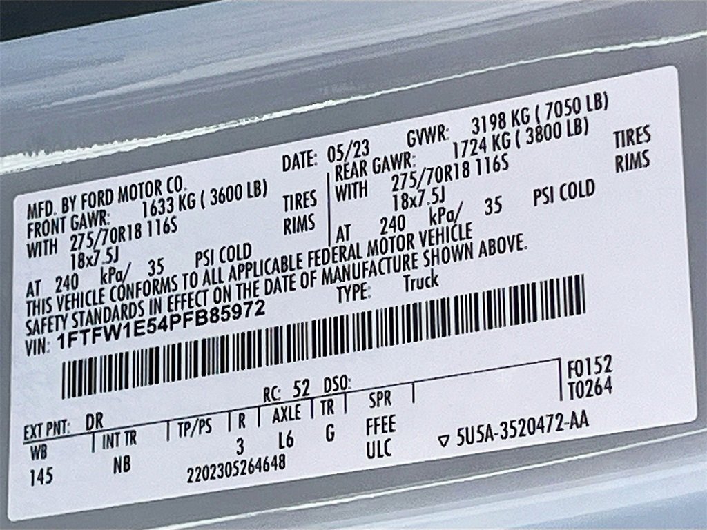 Used 2023 Ford F150 Tremor w/ Equipment Group 402A High image 33