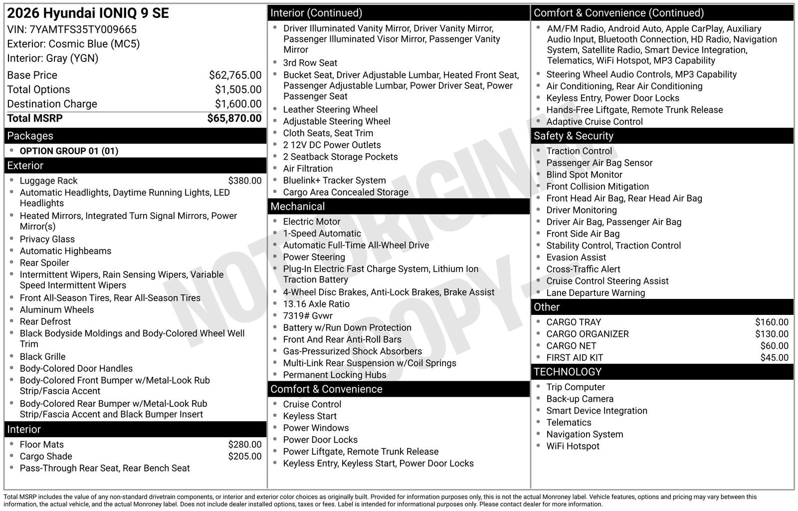 New 2026 Hyundai Ioniq 9 SE image 29