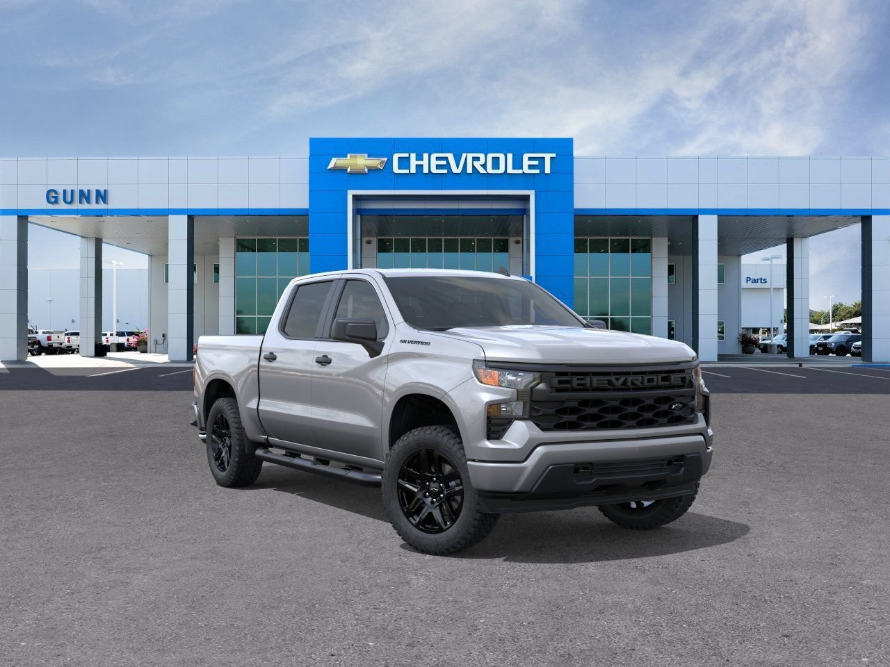 New 2026 Chevrolet Silverado 1500 Custom w/ Turbomax Blackout Package RWD image 1