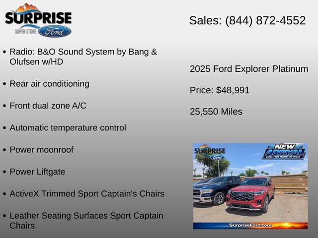 Used 2025 Ford Explorer Platinum w/ Ultimate Package AWD/4WD image 17