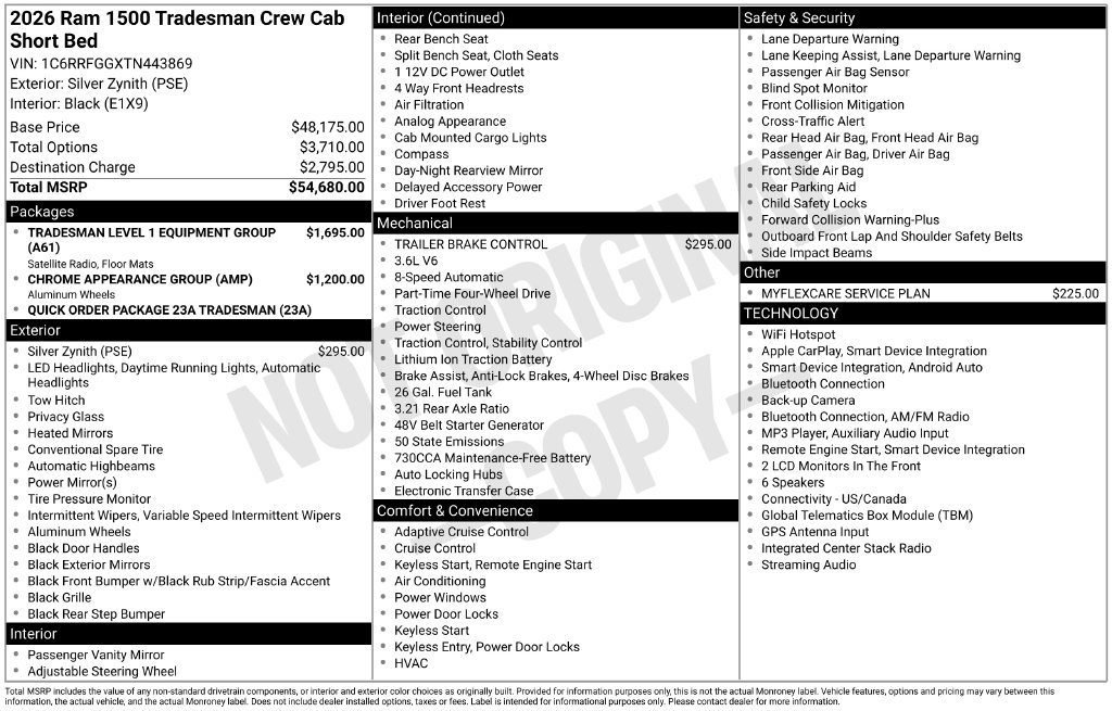 New 2026 RAM 1500 Tradesman AWD/4WD image 27