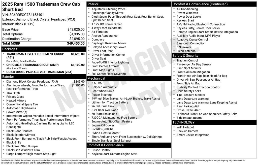 New 2025 RAM 1500 Tradesman RWD image 15