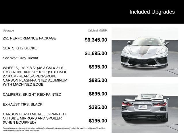 Used 2024 Chevrolet Corvette Stingray Preferred Conv w/ Z51 Performance Package RWD image 9