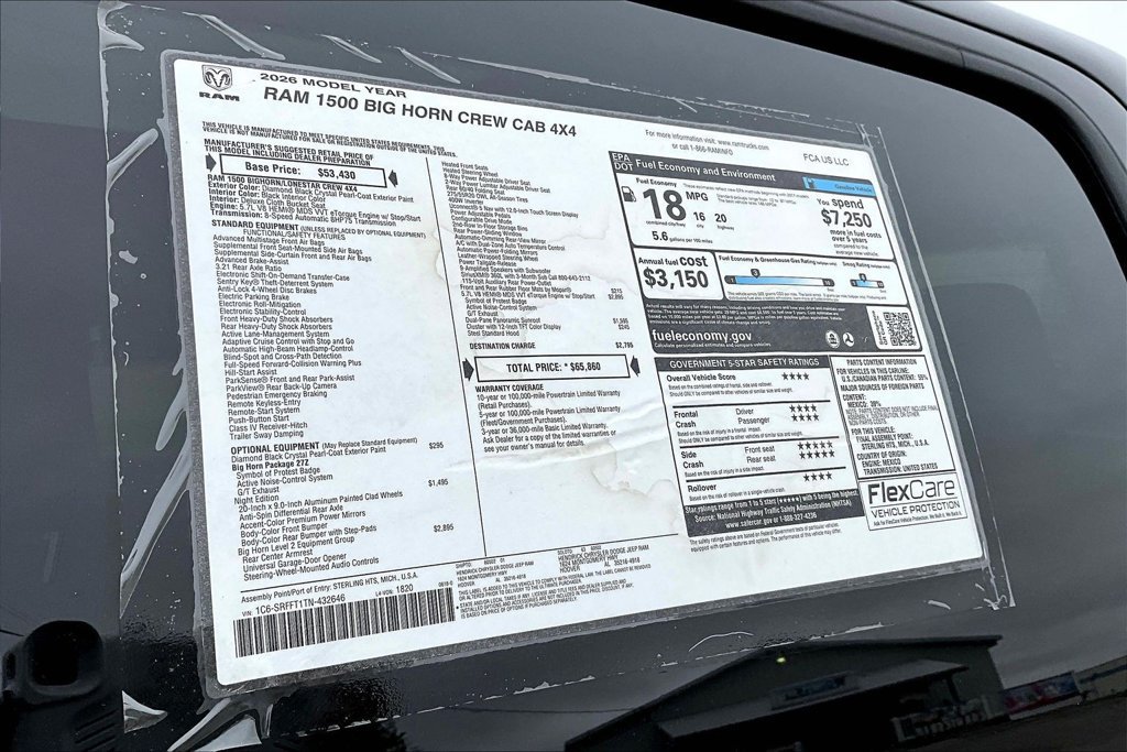 New 2026 RAM 1500 Big Horn AWD/4WD image 14