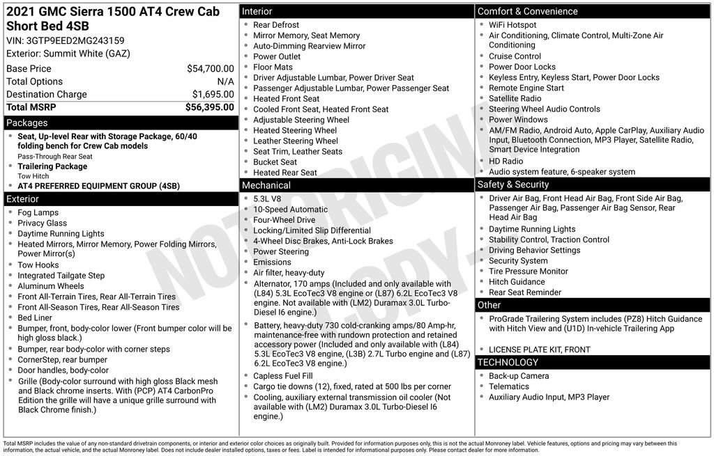 Used 2021 GMC Sierra 1500 AT4 AWD/4WD image 27