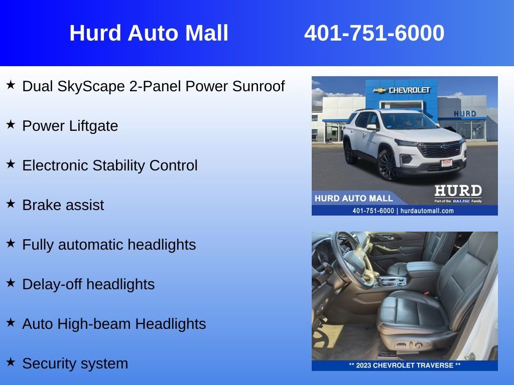 Certified 2023 Chevrolet Traverse RS AWD/4WD image 24