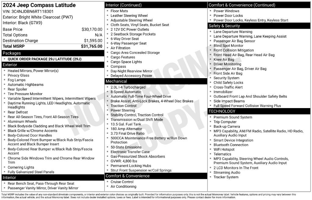 Used 2024 Jeep Compass Latitude AWD/4WD image 18